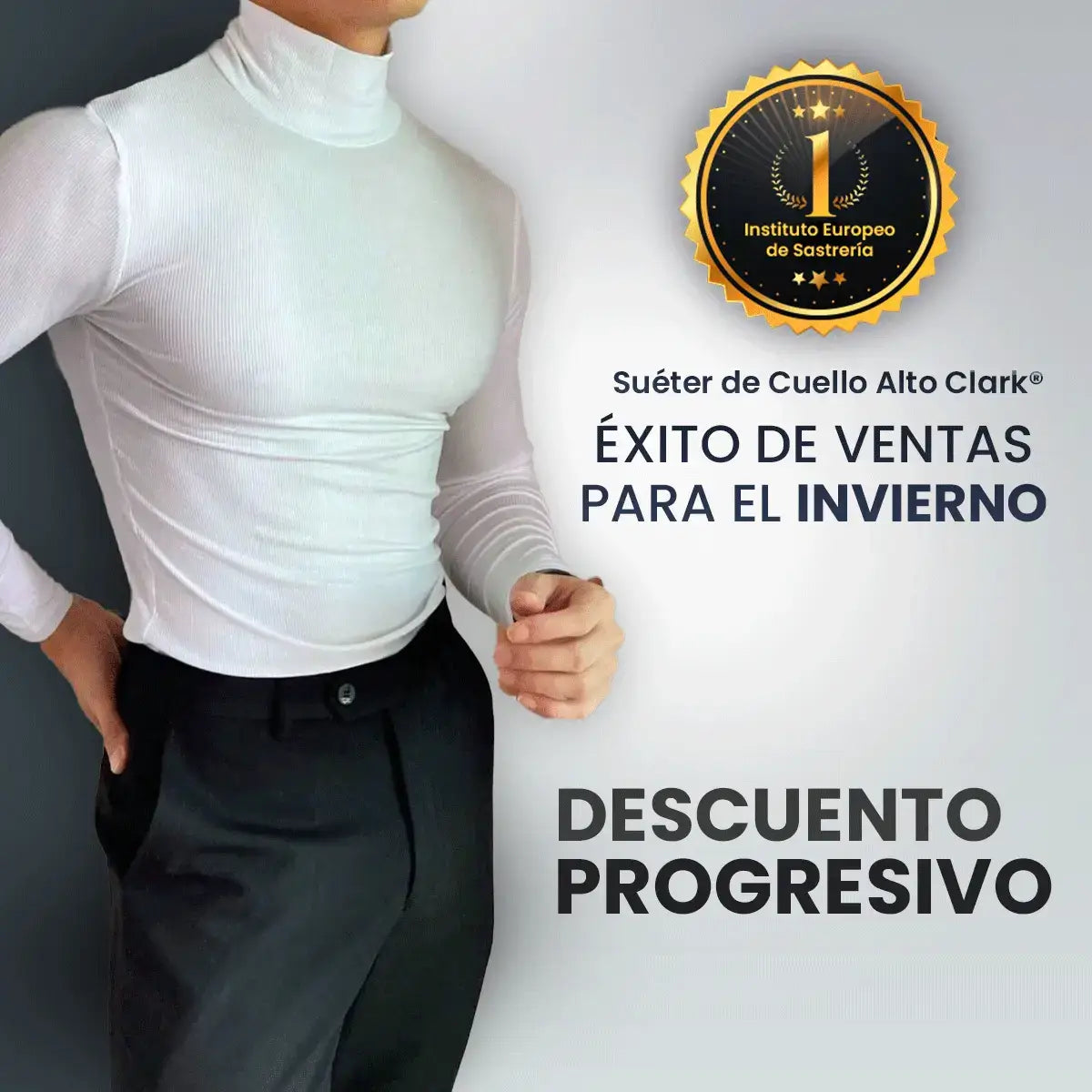 Suéter Hombre de Cuello Alto Clark® (Descuento Progresivo)