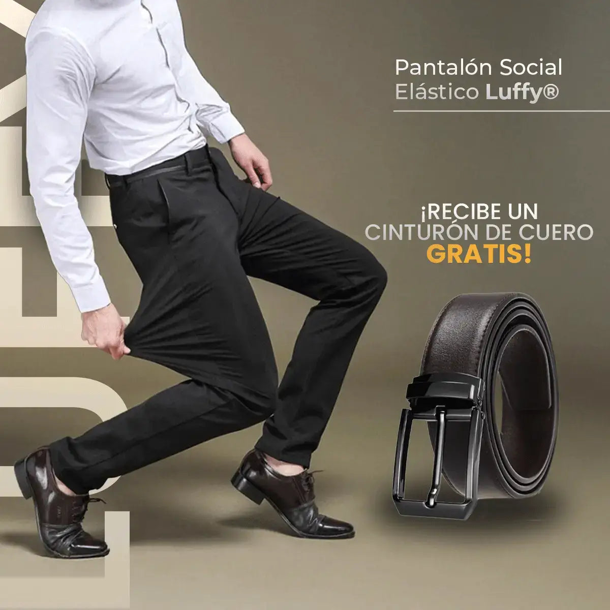 Pantalón Social Elástico Luffy® (+ Cinturón de Cuero Gratis)