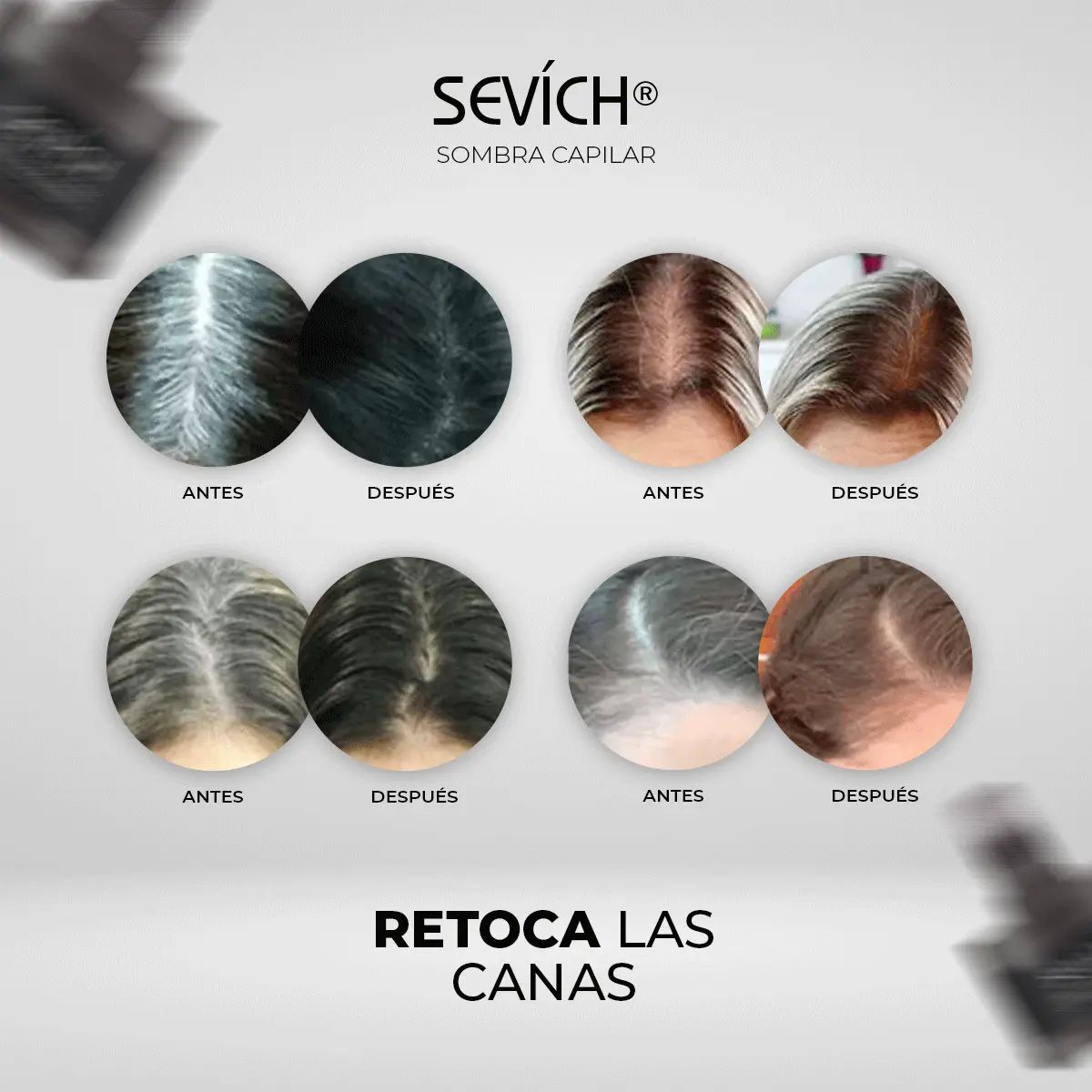 Sombra Capilar Sevích® - Decile Adiós a las Canas al Instante