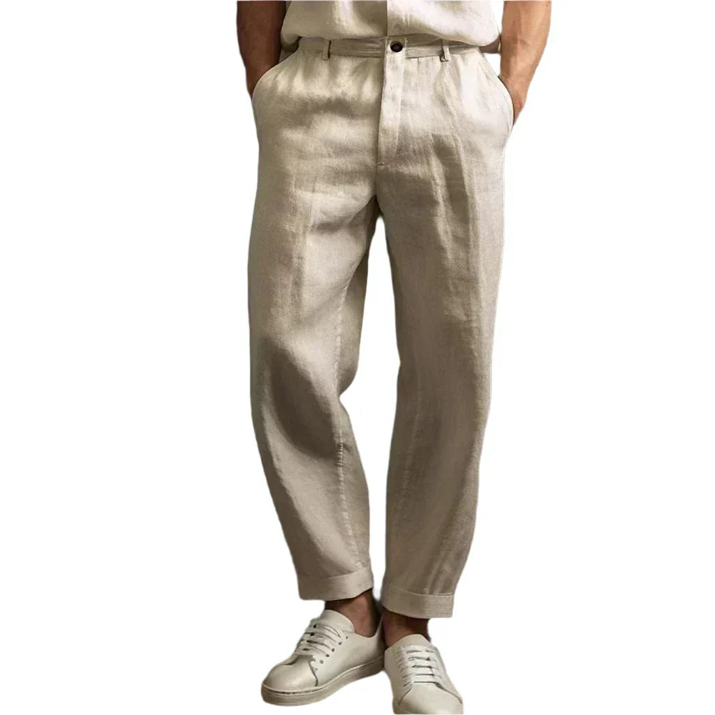 Remy - Pantalones De Lino Para Hombre Para Looks Elegantes